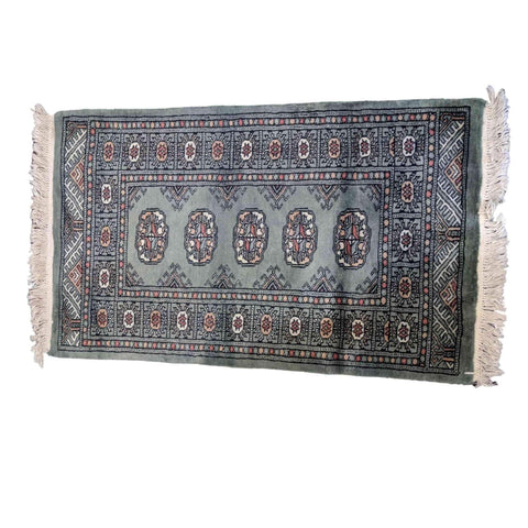 107 x 66 cm Pakistan Bukhara Modern Blue Rug - Rugmaster