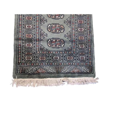 107 x 66 cm Pakistan Bukhara Modern Blue Rug - Rugmaster