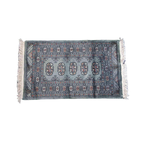 107 x 66 cm Pakistan Bukhara Modern Blue Rug - Rugmaster