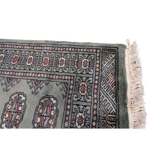 107 x 66 cm Pakistan Bukhara Modern Blue Rug - Rugmaster