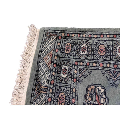 107 x 66 cm Pakistan Bukhara Modern Blue Rug - Rugmaster
