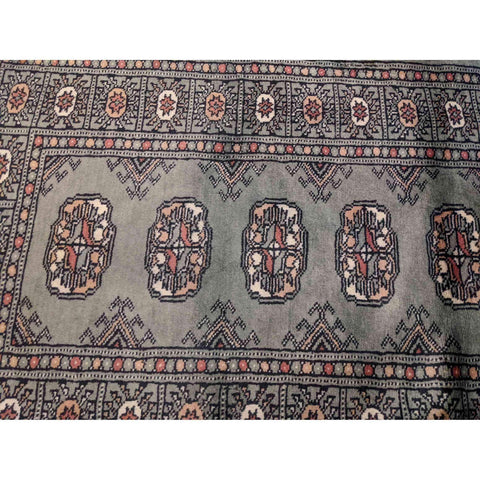 107 x 66 cm Pakistan Bukhara Modern Blue Rug - Rugmaster