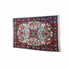 108 x 75 cm Fine Sarouk Traditional Red Rug - Rugoutlet