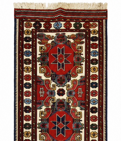 Afghan Moshwani Runner Red Rug 380 x 84 cm (12.47 x 2.76 ft)