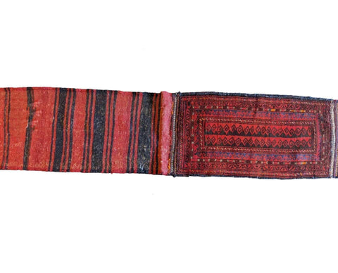 110 x 50 cm Persian Baluch Sadel Bag Tribal Red Rug - Rugmaster
