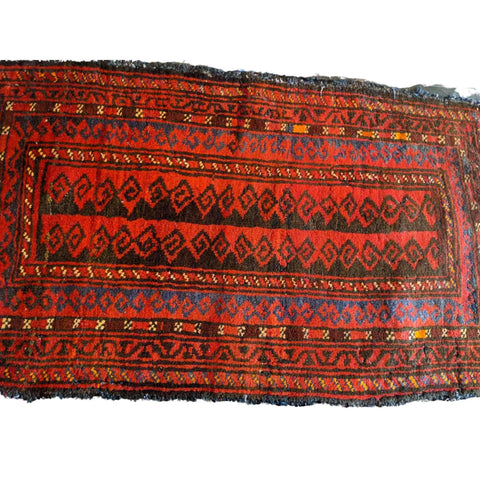 110 x 50 cm Persian Baluch Sadel Bag Tribal Red Rug - Rugmaster