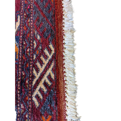 110 x 50 cm Persian Baluch Traditional Red Rug - Rugoutlet
