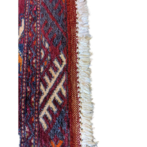 110 x 50 cm Persian Baluch Traditional Red Rug - Rugmaster