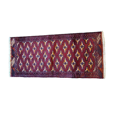 110 x 50 cm Persian Baluch Traditional Red Rug - Rugmaster