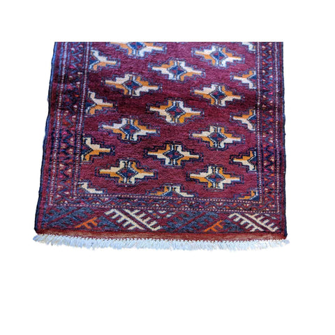 110 x 50 cm Persian Baluch Traditional Red Rug - Rugoutlet