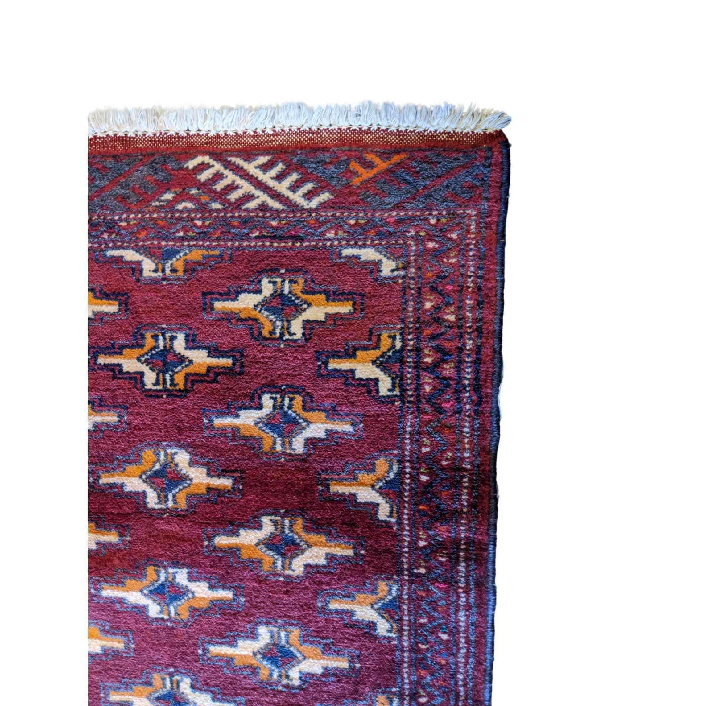 110 x 50 cm Persian Baluch Traditional Red Rug - Rugmaster
