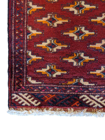 110 x 50 cm Persian Baluch Traditional Red Rug - Rugmaster
