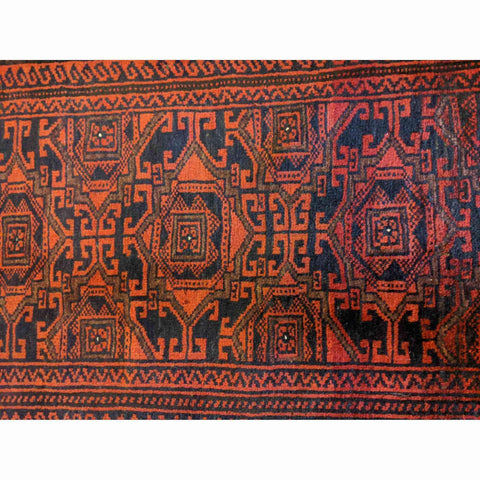 115 x 60 cm Persian Baluch Tribal Red Rug - Rugmaster