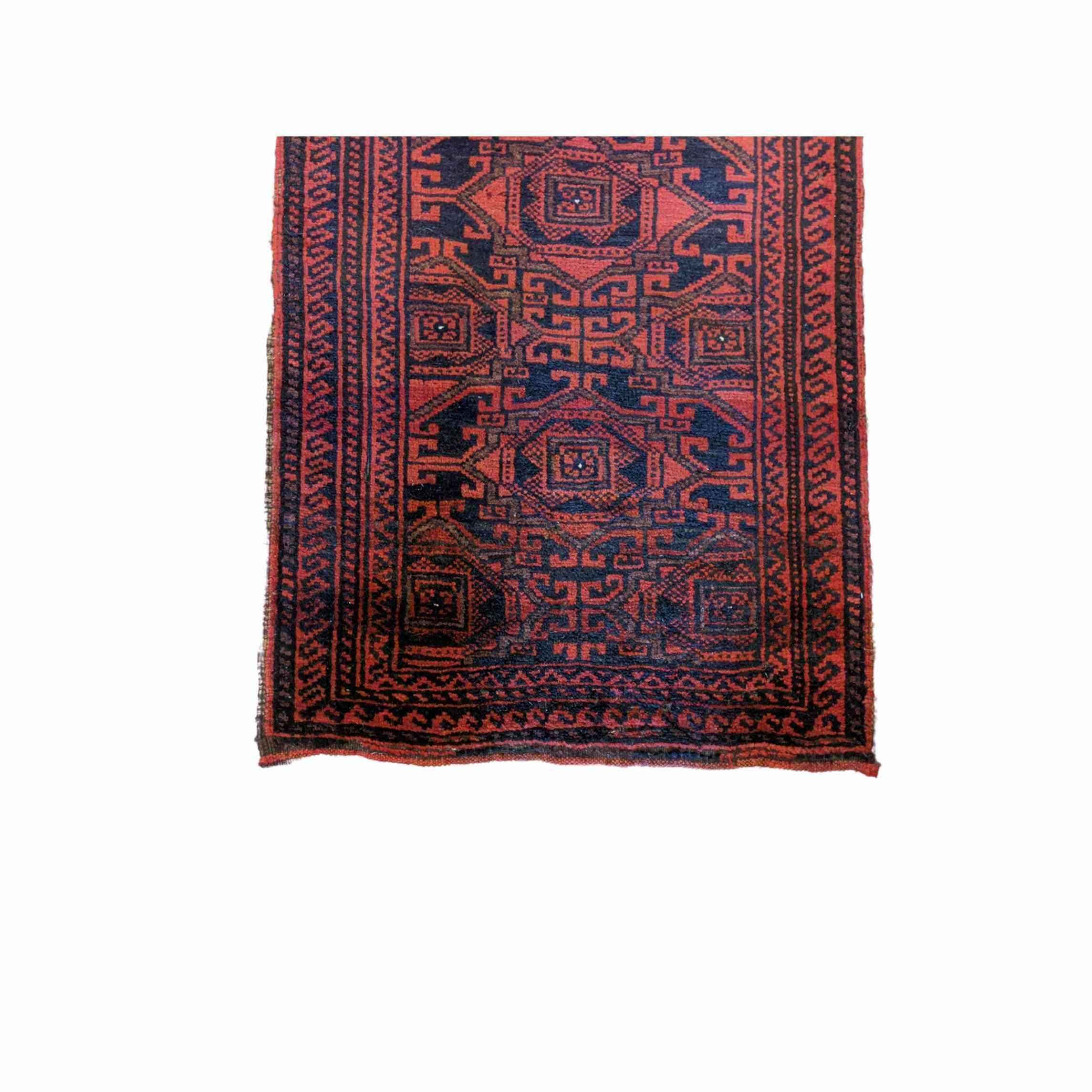 115 x 60 cm Persian Baluch Tribal Red Rug - Rugmaster
