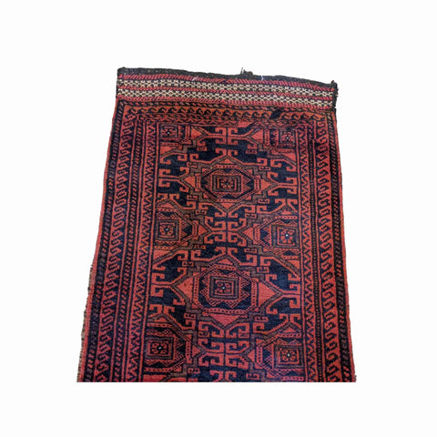115 x 60 cm Persian Baluch Tribal Red Rug - Rugmaster