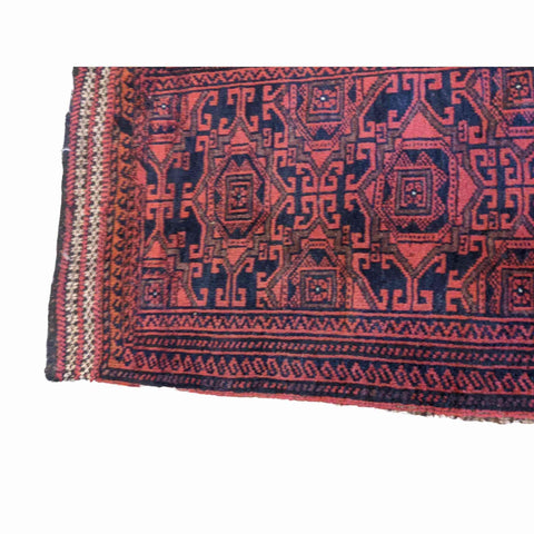 115 x 60 cm Persian Baluch Tribal Red Rug - Rugmaster