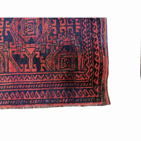 115 x 60 cm Persian Baluch Tribal Red Rug - Rugmaster