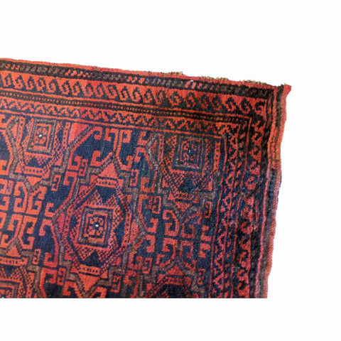 115 x 60 cm Persian Baluch Tribal Red Rug - Rugmaster