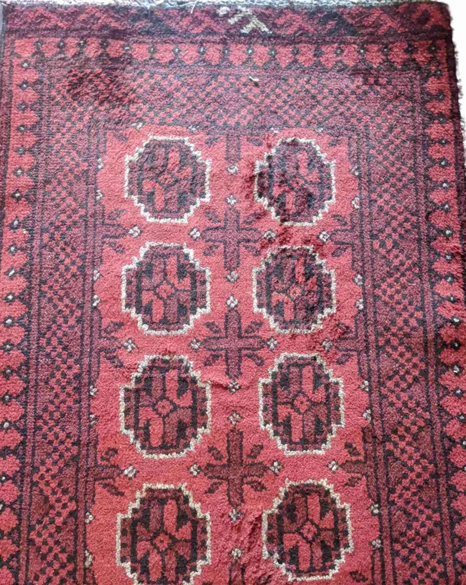 115 x 75 cm Afghan Red Tribal Red Rug - Rugmaster