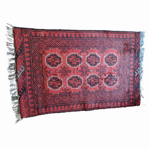 115 x 75 cm Afghan Red Tribal Red Rug - Rugoutlet
