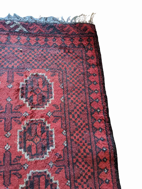 115 x 75 cm Afghan Red Tribal Red Rug - Rugoutlet