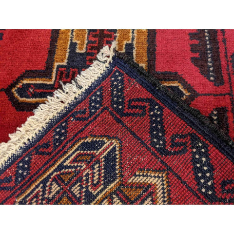 119 x 213 cm Persian Baluch Geometric Red Small Rug - Rugmaster