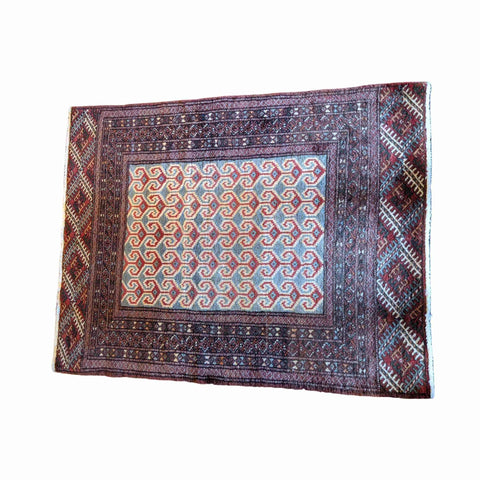 119 x 92 cm Bukhara Tribal Beige Small Rug - Rugmaster
