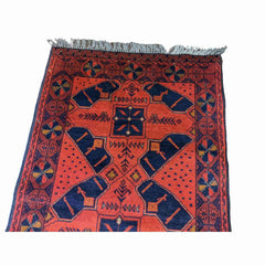 120 x 80 cm Afghan Khan Tribal Black Small Rug - Rugmaster