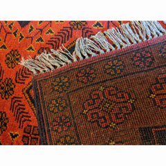 120 x 80 cm Afghan Khan Tribal Black Small Rug - Rugmaster