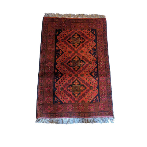 120 x 80 cm mohammadi Khan Traditional Red Small Rug - Rugmaster