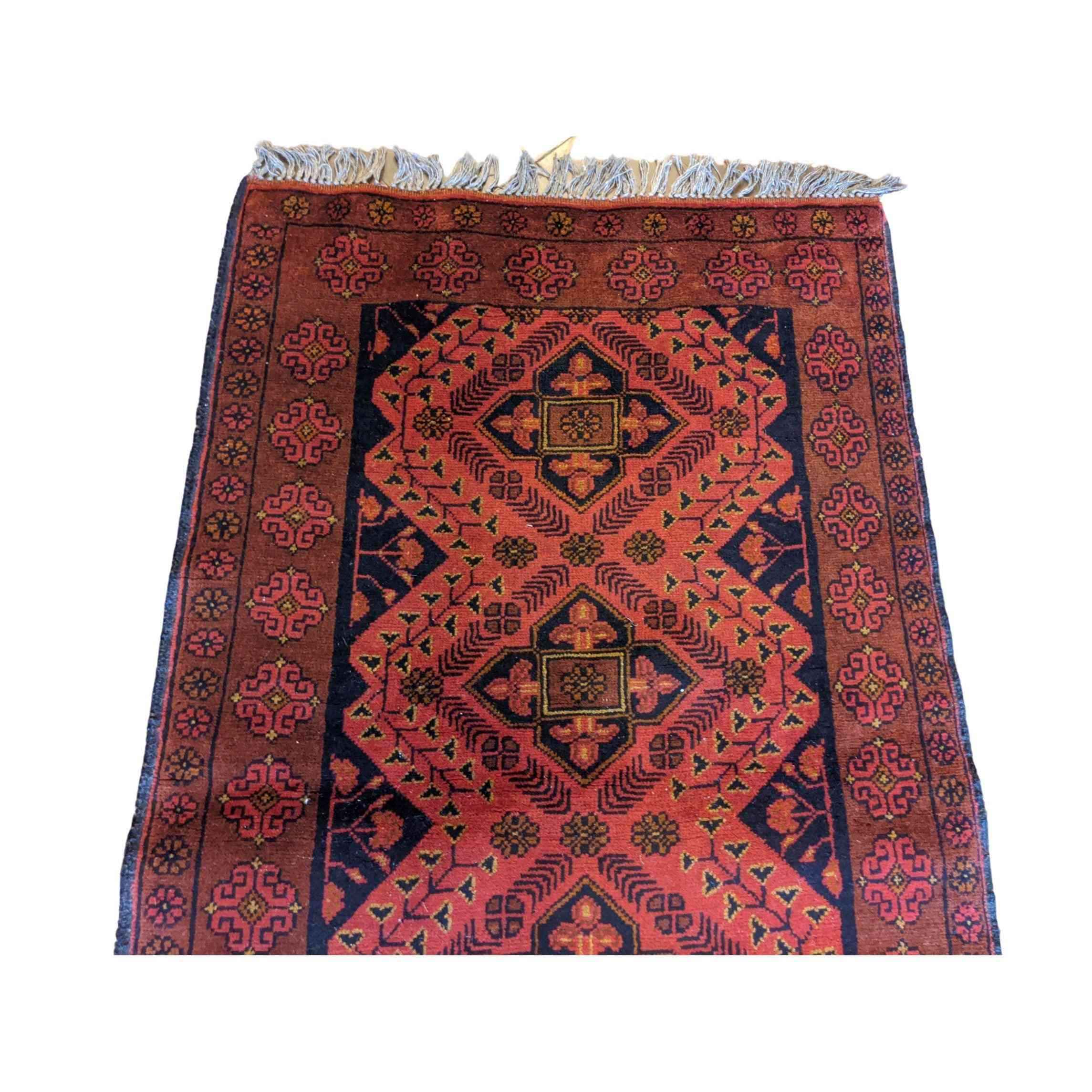 120 x 80 cm mohammadi Khan Traditional Red Small Rug - Rugmaster