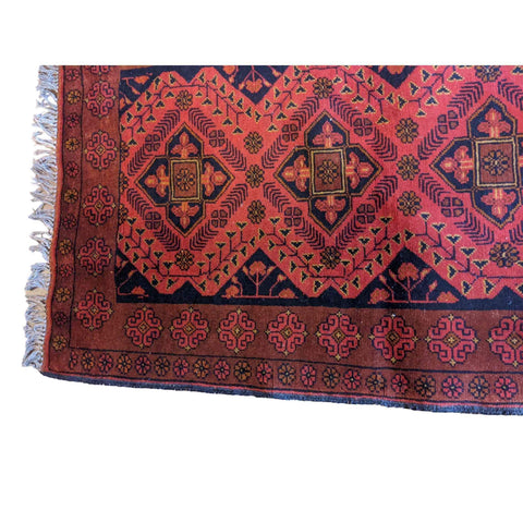 120 x 80 cm mohammadi Khan Traditional Red Small Rug - Rugmaster