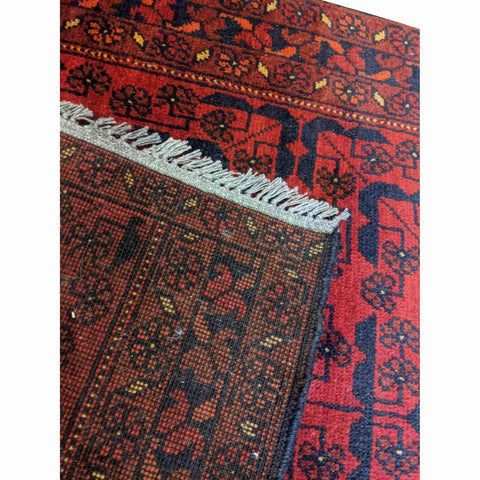 120 x 81 cm Afghan Khan Tribal Red Small Rug - Rugmaster