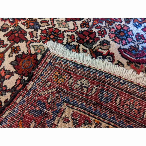 120 x 90 cm Persian Hamadan Geometric Beige Small Rug - Rugmaster