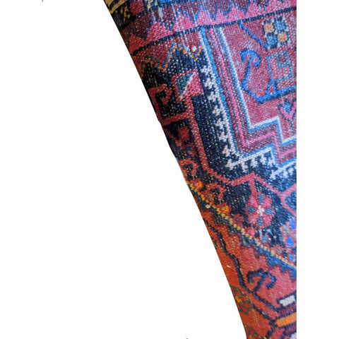 120 x 93 cm Persian Hamadan Geometric Red Small Rug - Rugmaster
