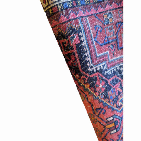 120 x 93 cm Persian Hamadan Geometric Red Small Rug - Rugoutlet
