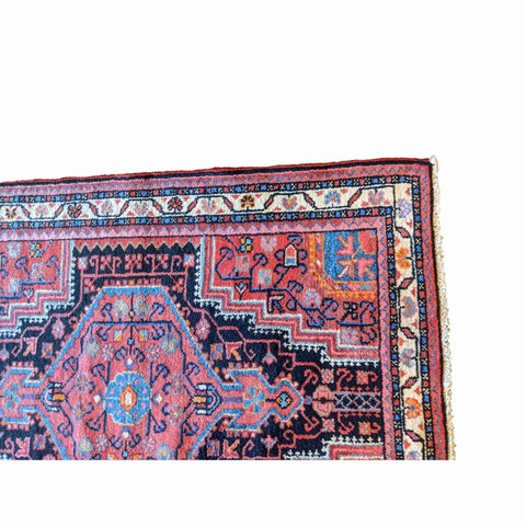 120 x 93 cm Persian Hamadan Geometric Red Small Rug - Rugmaster