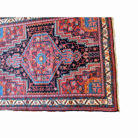 120 x 93 cm Persian Hamadan Geometric Red Small Rug - Rugmaster