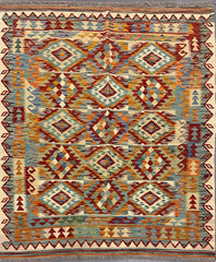 Afghan Kilim Handmade Rug 120 x 160 cm (3.94x 5.52 ft)