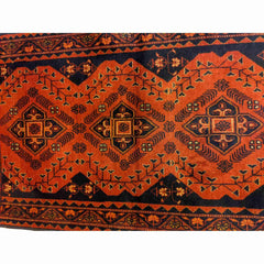 123 x 77 cm Afghan Khan Tribal Black Small Rug - Rugoutlet