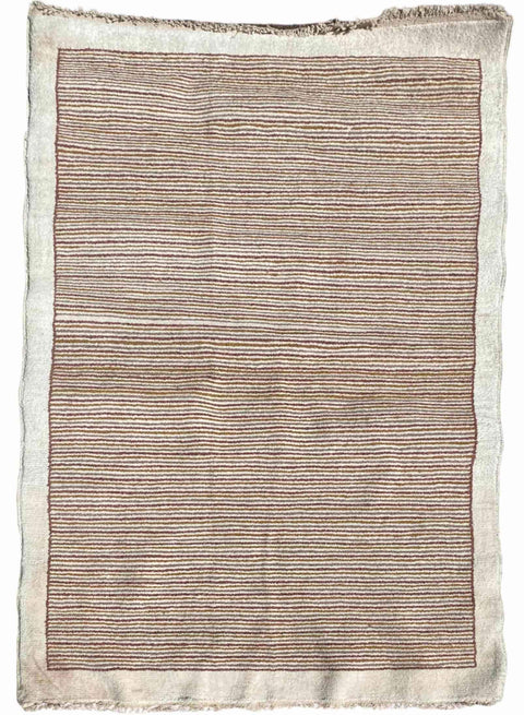 124 x 234 cm Modern Hand-knotted Modern Brown Small Rug - Rugmaster