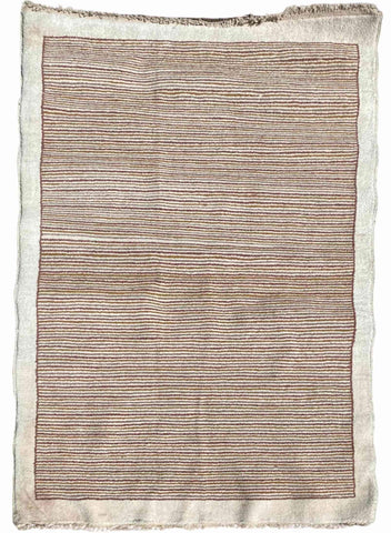 124 x 234 cm Hand-knotted Brown Small Rug - Rugoutlet