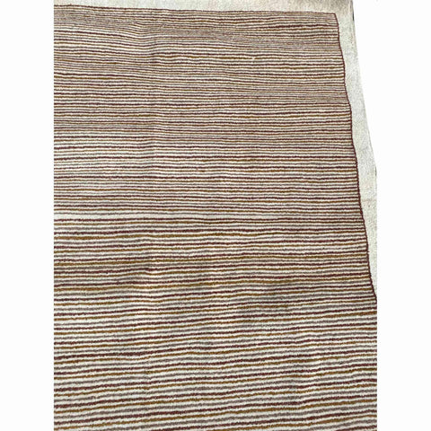 124 x 234 cm Hand-knotted Brown Small Rug - Rugoutlet