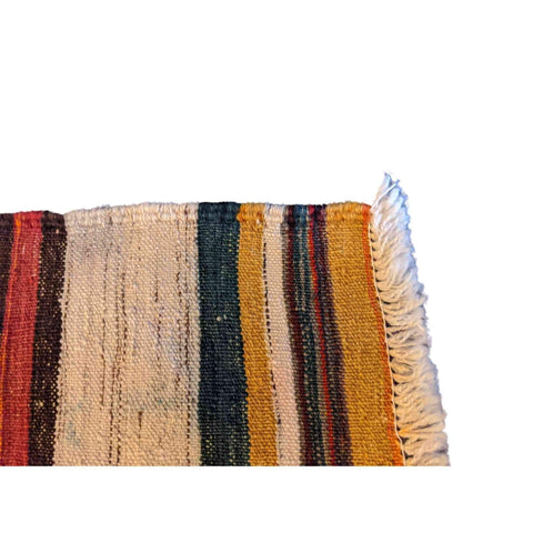 125 x 80 cm Persian Baluch Kilim Tribal White Rug - Rugmaster