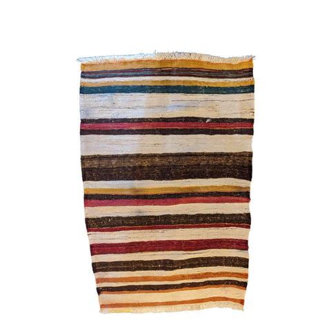 125 x 80 cm Persian Baluch Kilim Tribal White Rug - Rugmaster