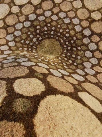 125D modern handtufted Round Olive Rug - Rugoutlet