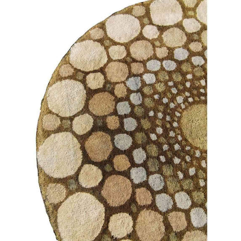 125D modern handtufted Round Olive Rug - Rugoutlet