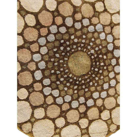 125D modern handtufted Round Olive Rug - Rugoutlet