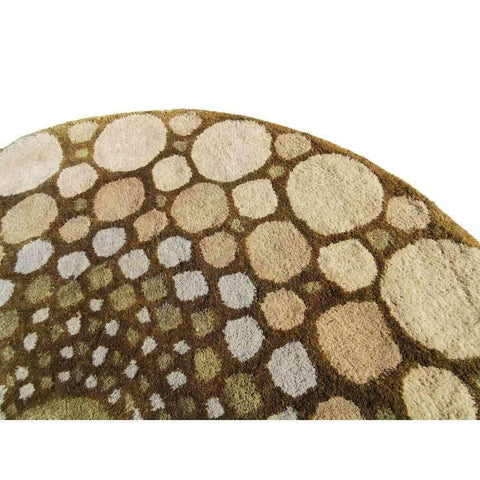125D modern handtufted Round Olive Rug - Rugoutlet
