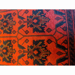 126 x 79 cm Afghan Khan Tribal Red Small Rug - Rugmaster